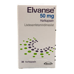 Elvanse 50mg Takeda Lisdexamfetamin kapslar